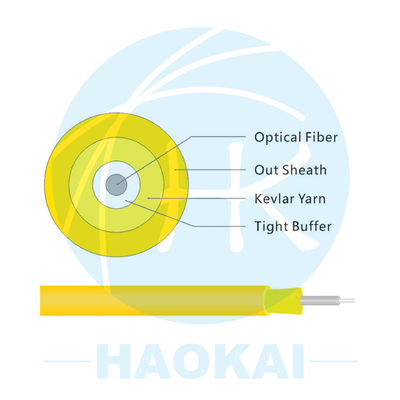 LSZH / PVC FTTH Kapalı Kablo 1000m 2000m GJFJBV Fiber Optic Kablo