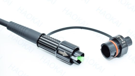SC APC FTTA Fiber Optic Kablo 5.0mm G657A2 LSZH 5M Siyah yama kablosu