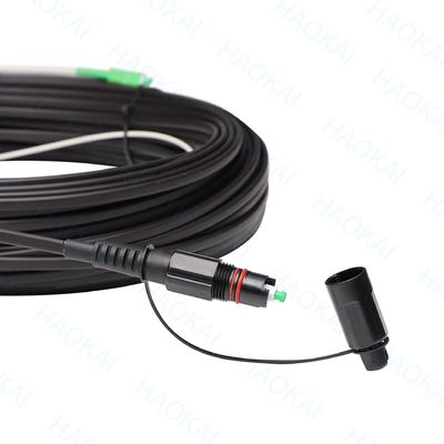 SC APC FTTA Fiber Optic Kablo 5.0mm G657A2 LSZH 5M Siyah yama kablosu