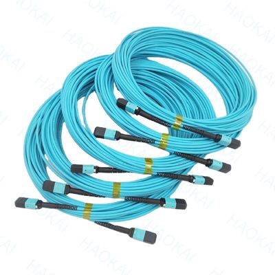 Kompakt MPO / MTP Fiber Optic Patch Cord OM3 Fiber Optic Patch Kablosu