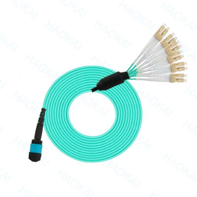 Kompakt MPO / MTP Fiber Optic Patch Cord OM3 Fiber Optic Patch Kablosu