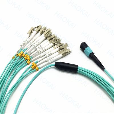 Kompakt MPO / MTP Fiber Optic Patch Cord OM3 Fiber Optic Patch Kablosu