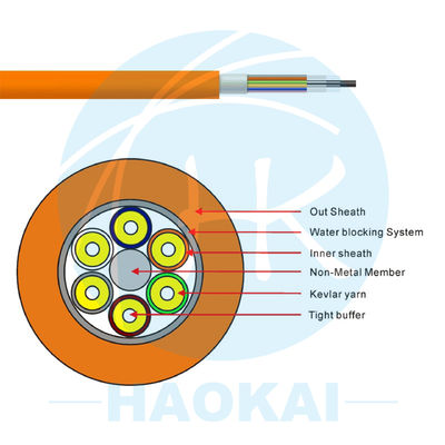GJBFJV Fiber Optic Indoor Kablo 12 çekirdekli OM2 Multimode Fiber Optic Kablo