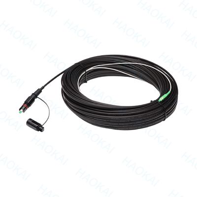 Ön Bağlantı FTTX Çözüm SC APC FTTA Fiber Optic Kablo 5.0mm G657A2 LSZH 5M Siyah