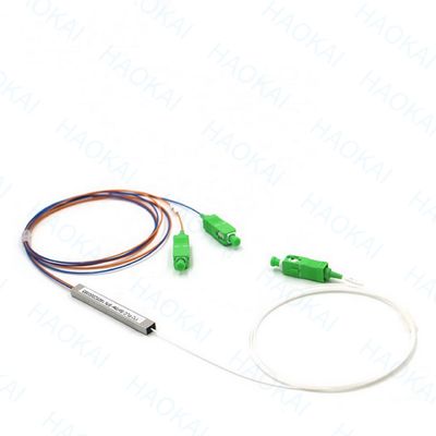 1X2 Mini Fiber PLC Splitter PBT Coupler SC / APC Bağlantısı ile