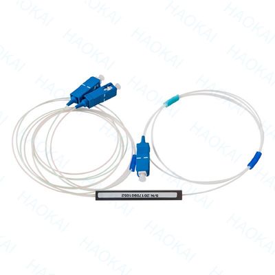 1X2 Mini Fiber PLC Splitter PBT Coupler SC / APC Bağlantısı ile