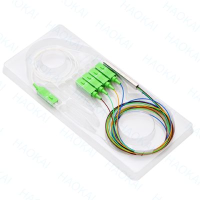 FTTx Systems SC UPC Fiber Optic PLC Splitter 1x2 Mini Çelik Tüp