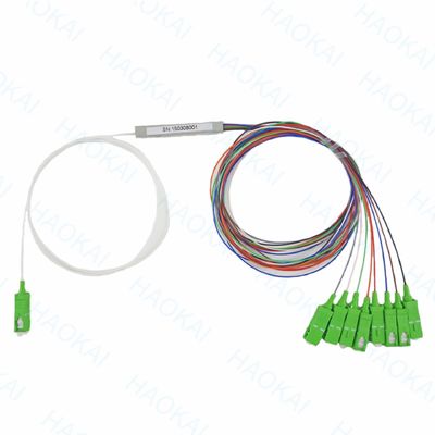 FTTH 1x4 1x8 Fiber PLC Splitter SC APC Bağlantısı ile Mini Çelik Tüp