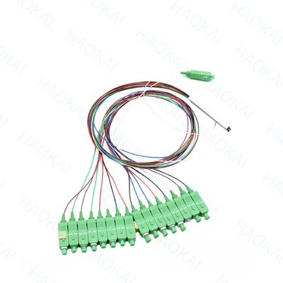 LC APC 1x16 Bağlantı Fiber PLC Splitter Mini Çelik Tüp Fiber Optics Splitter