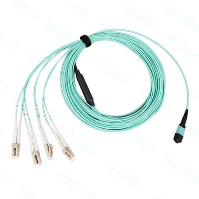 Tek Mod Çıkış Sc Fiber Optic Patch Cord 12 çekirdekli Duplex OS2