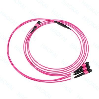 LC Optik Fiber Patch Kablosu 12 çekirdekli MPO Fan Out Om4 Fiber Patch Kablosu