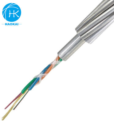 6 çekirdek zırhlı OPGW fiber kablosu 8f hava fiber optik kablosu toprak tel