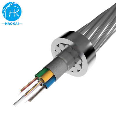 96 Baş Kablosu Üzerine Yapışan El Fiberleri OPGW Dışarıda Dağıtım İçin Optik Yer Tel