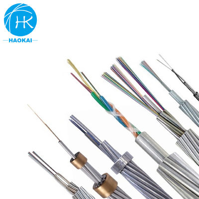 96 Baş Kablosu Üzerine Yapışan El Fiberleri OPGW Dışarıda Dağıtım İçin Optik Yer Tel