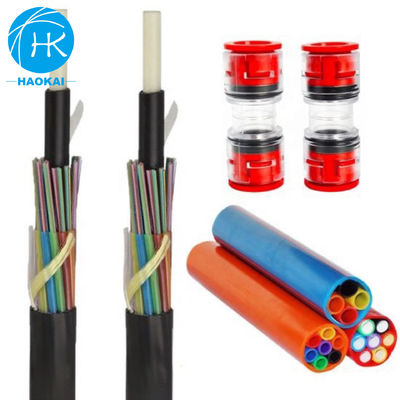 Kayıp Tüp Hava Üflenmiş Fiber Optic Kablo Gcyfty Gcyfy 12 çekirdek 24 çekirdek FRP