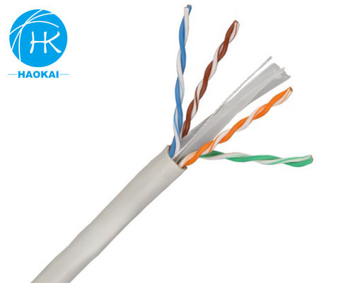 Katı Çıplak Bakır Kapalı LAN Kablosu UTP CAT6 Özel 4 çift 23awg 0.57mm 250MHz