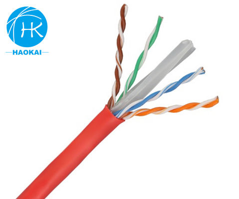 Katı Çıplak Bakır Kapalı LAN Kablosu UTP CAT6 Özel 4 çift 23awg 0.57mm 250MHz