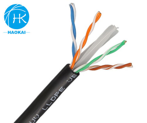 Katı Çıplak Bakır Kapalı LAN Kablosu UTP CAT6 Özel 4 çift 23awg 0.57mm 250MHz
