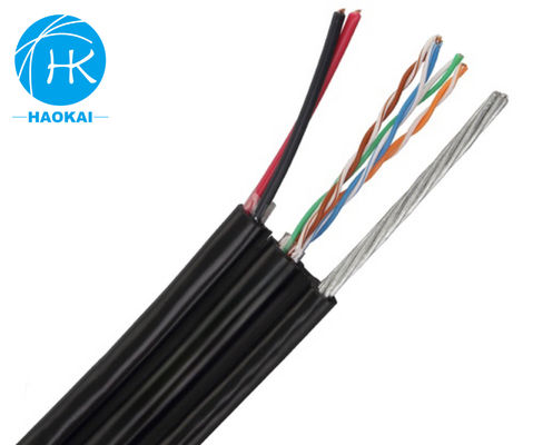Dış UTP CAT5E Kablosu Güç ve Mesajla Saf Bakır LAN Kablosu