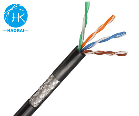 UTP CAT5E Dışarısı LAN Kablosu Mesajla Katı HDPE Izolasyonu