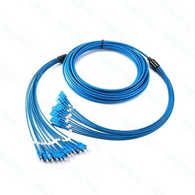 12 çekirdekli zırhlı optik fiber patch kablosu SC-SC dal su geçirmez kablo OM3