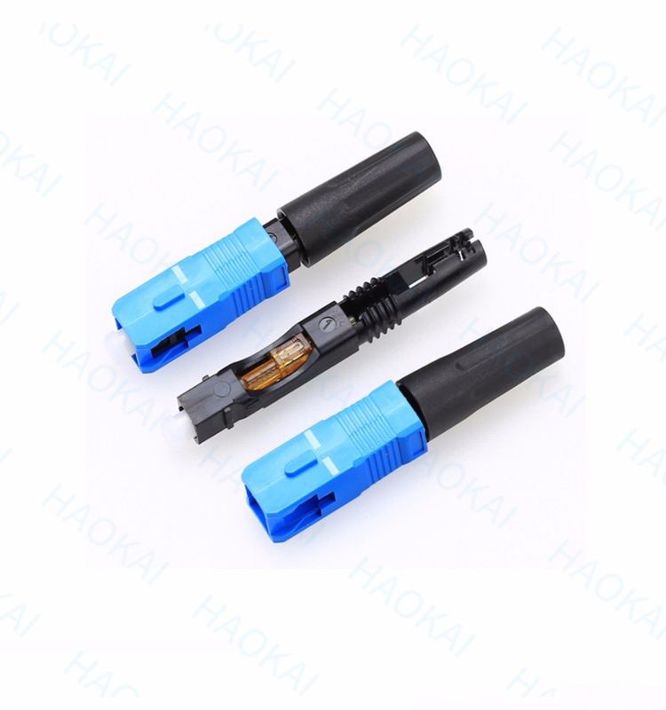 SC UPC Fiber Optic Hızlı Bağlantısı 0.9mm 2.0mm Tek Mod SC Fiber Bağlantısı