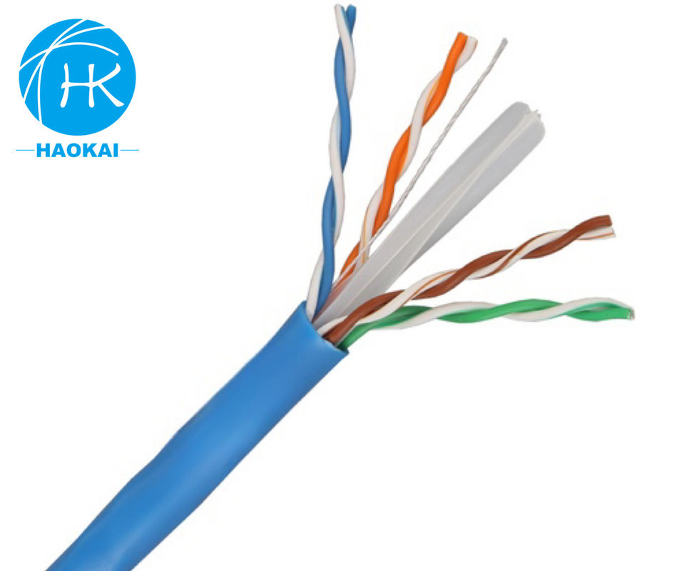Katı Çıplak Bakır Kapalı LAN Kablosu UTP CAT6 Özel 4 çift 23awg 0.57mm 250MHz